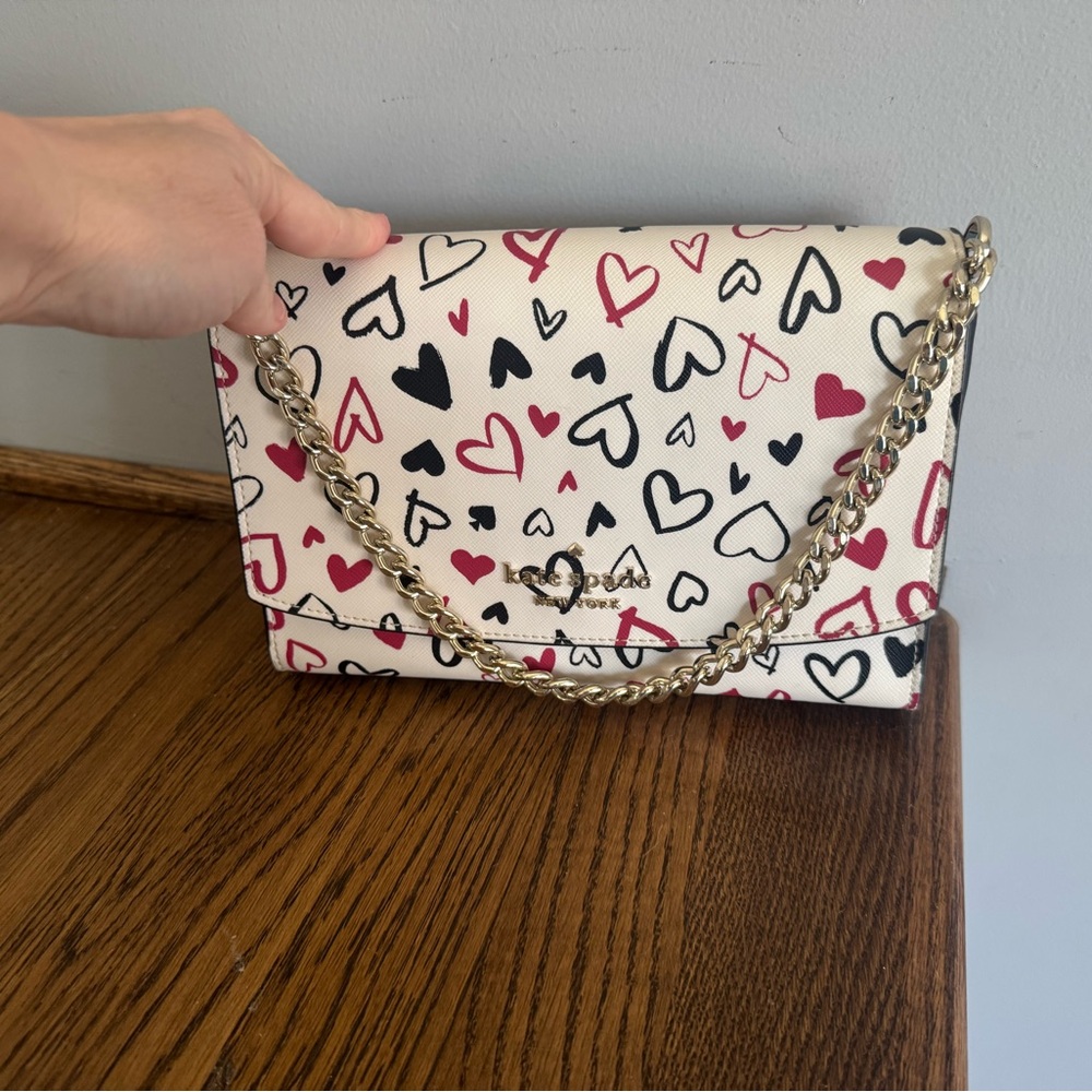 kate spade Carson convertible scribble hearts bag